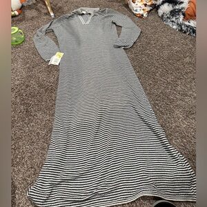 a new day Black and White Striped Dress